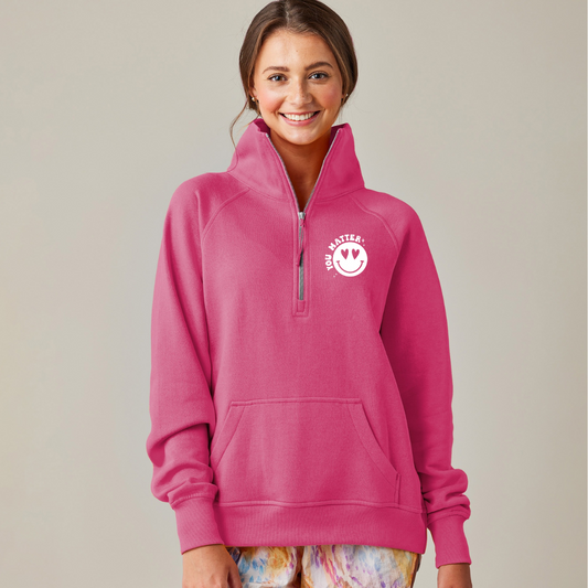 You Matter Boxy 1/2 Zip Fleece