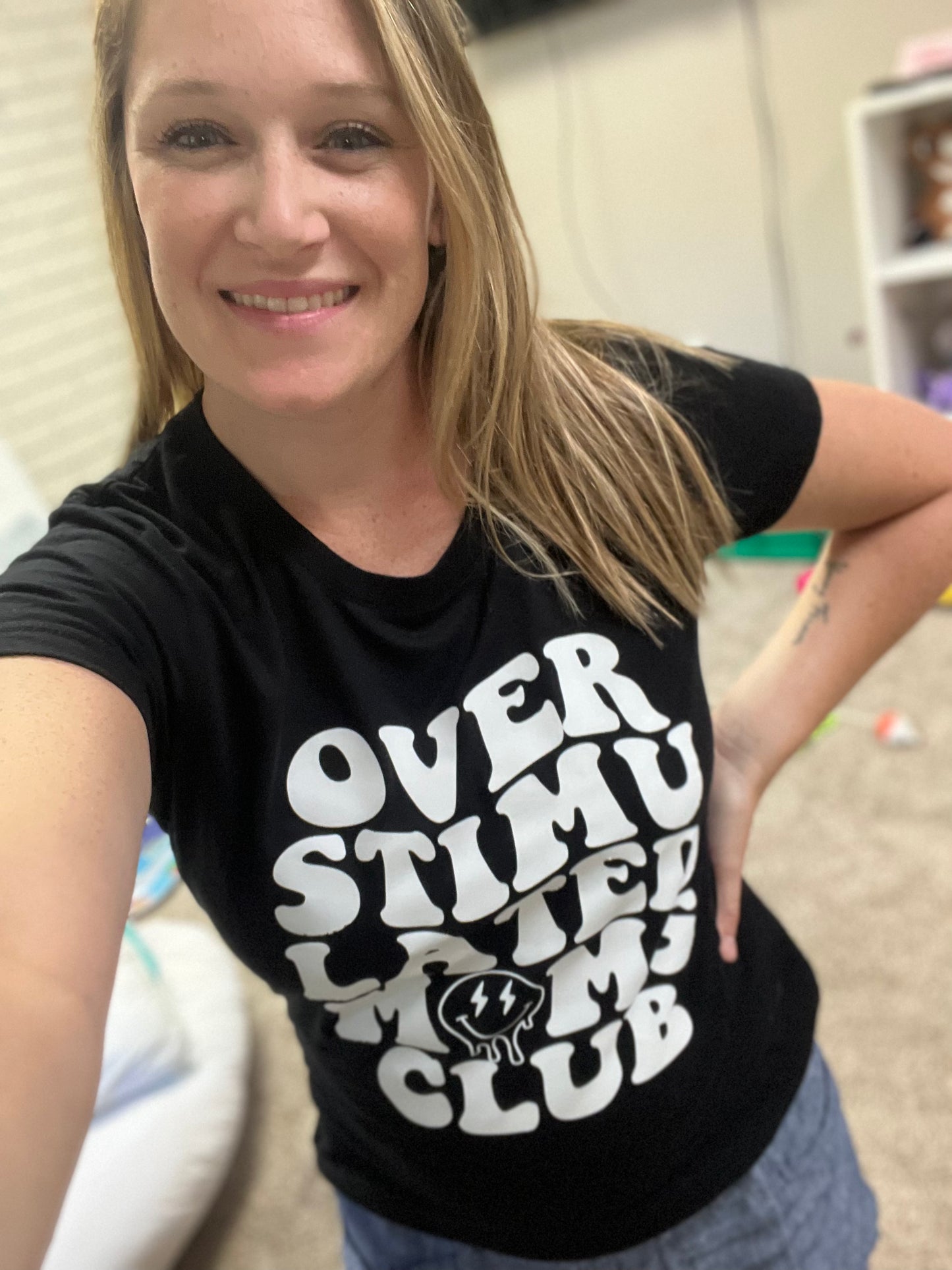 Overstimulated Moms Club Tee