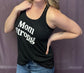 Mom Strong Black Tank